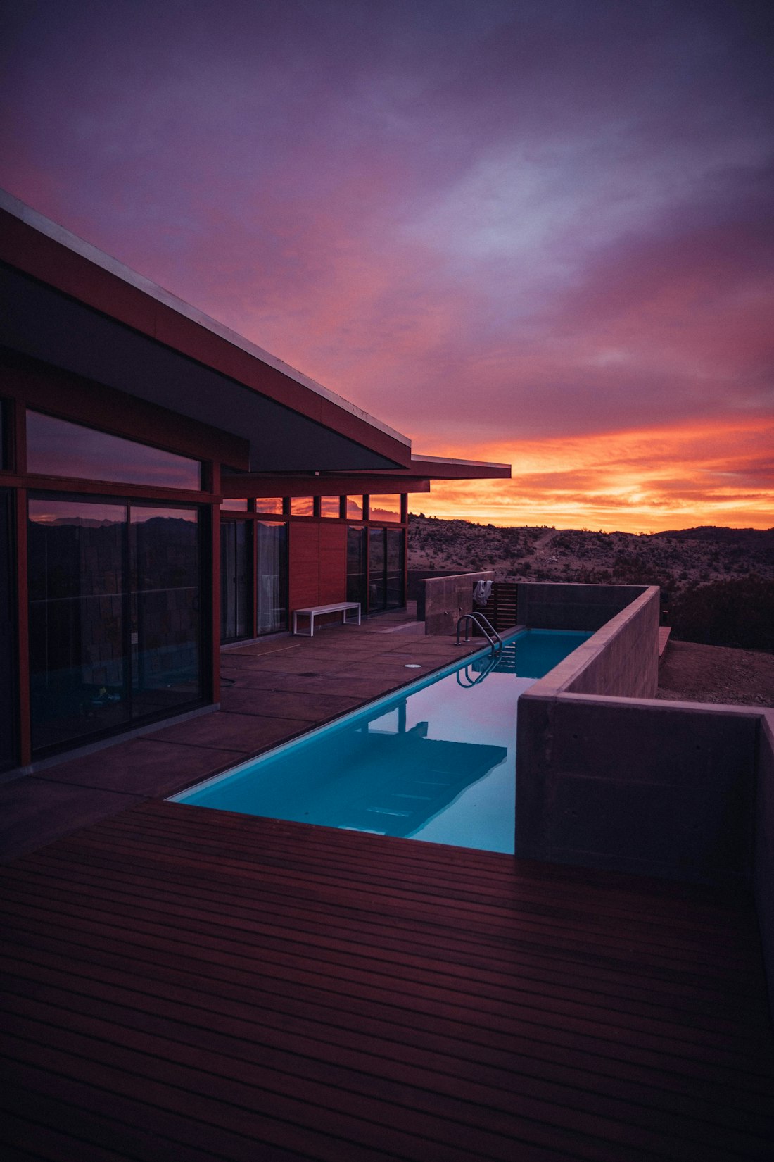 Terraza al atardecer